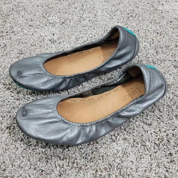 Tieks Shoes Tieks Metallic Pewter Flats Poshmark